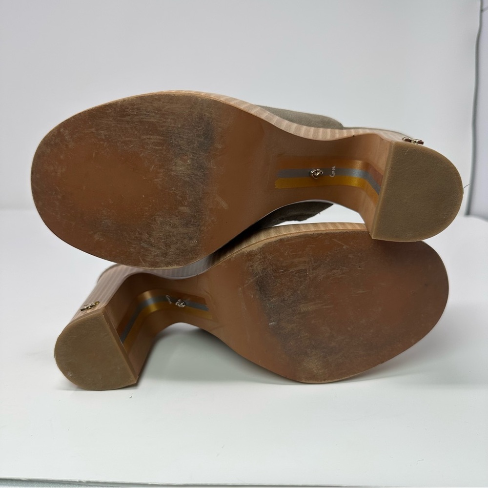 Sam Edelman Shiloh Suede Mule Heel, Olive Suede, Size 6.5 - Picture 8 of 12